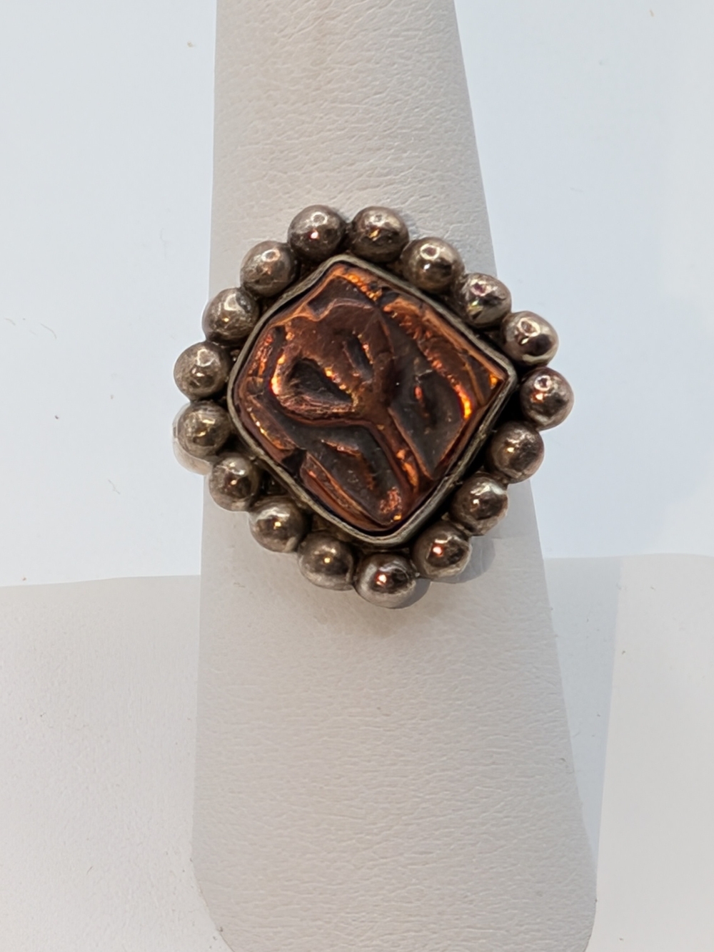 Sterling Silver and Copper Tone Statement Ring